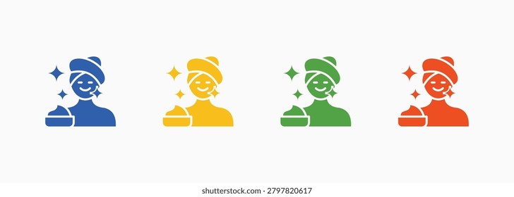 Skincare Icon Set Color Multiple Style Collection Illustration