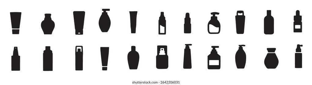 skincare icon set contains such icons as cosmetic makeup beauty product skin care moisturizer