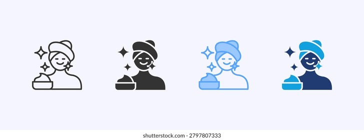 Skincare Icon Set Multiple Style Collection Vector Illustration
