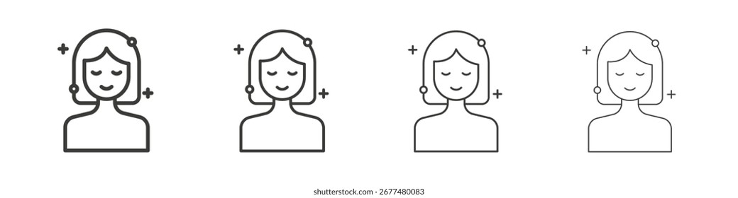 Símbolo de icono de cuidado de la piel. Vector aislado ilustración.