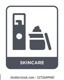 skincare icon vector on white background, skincare trendy filled icons from Beauty collection, skincare simple element illustration