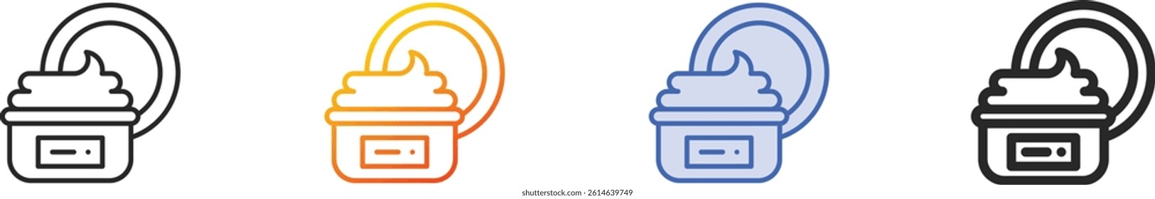 skincare icon.Thin Linear, Gradient, Blue Stroke and bold Style Design Isolated On White Background