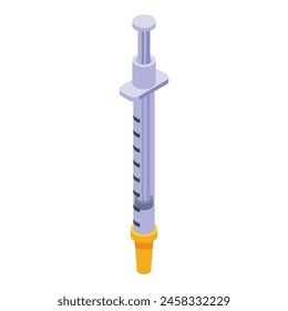 Skincare injection syringe icon isometric vector. Healthy procedure. Modern cure