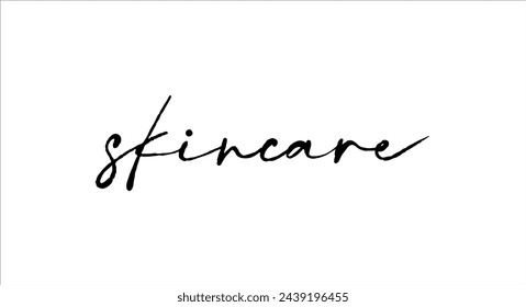 Skincare - lettering vector isolated on white background