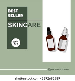 Skincare New Product Sale Advertisement Serum Beauty Vector