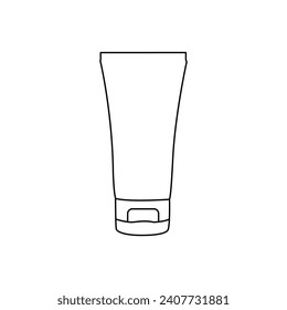 skincare packaging plastic bottles flat icon illustration set pack.