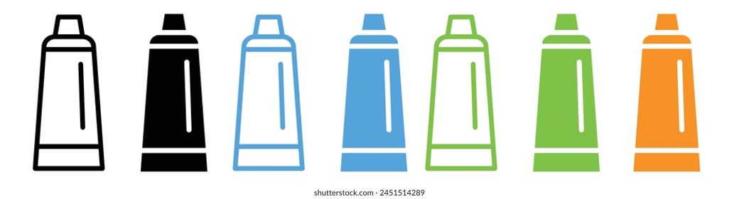 Skincare product icon for cosmetic creams and ointments in personal care packaging