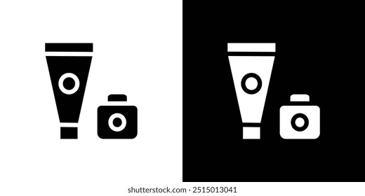 Skincare products icon logo set vector