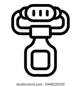 Icono de rodillo de cuidado de la piel contorno Vector. Raspador de cristal. Cuidado de la piel