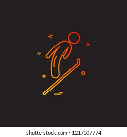 Sking icon design vector