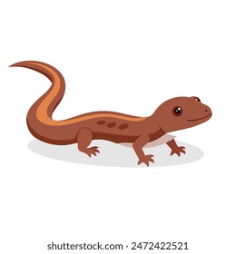 Skink animal flat vector illustration on white background