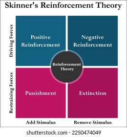 Skinner's Reinforcement theory in a matrix infographic theory