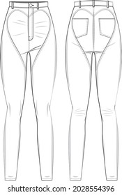 skinny jeans denim heart style