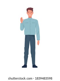 skinny man perfectly imperfect character icon vector illustration design