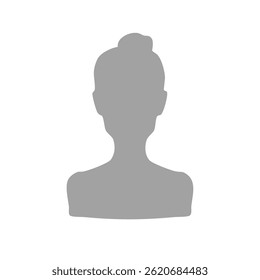 too skinny woman bun hair silhouette illustration gray