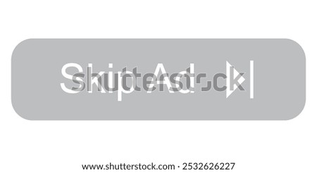 skip ad advertisement icon isolated on a white background