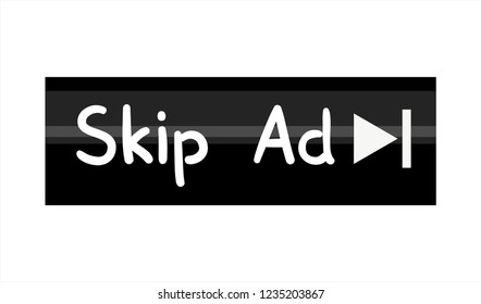 SKIP AD ADVERTISEMENT ISOLATED ICON