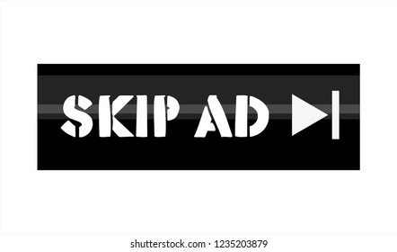 SKIP AD ADVERTISEMENT ISOLATED ICON