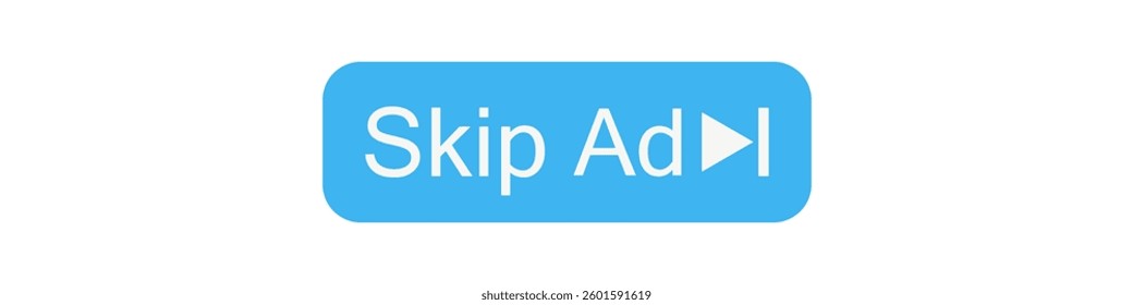 Skip ad advertisement isolated icon on the white background