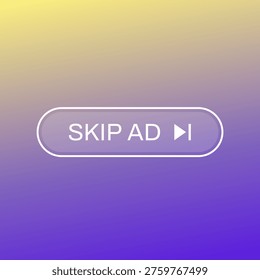 skip ad button design, vector