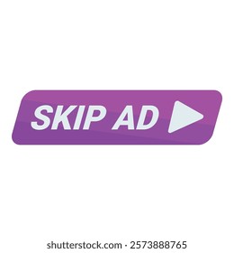 Skip ad button showing the concept of skipping boring internet marketing videos