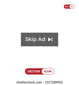 Skip Ad button vector