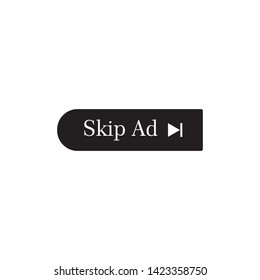 skip ad icon symbol sign, vector, eps 10