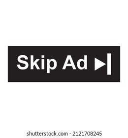 Skip ad icon vector symbol