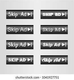 skip ad virtual button vector image 