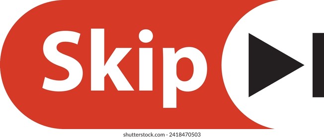 Skip ads button icon. Stop video ad logo symbol background. Online ad marketing stop sign