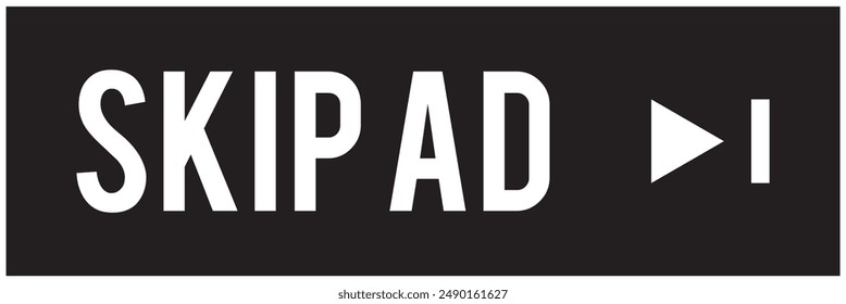 skip ads video icon or logo illustration. perfect use for website, design, pattern, etc