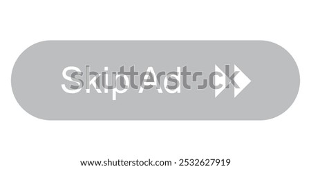 skip advertisement icon, media player icon, skip ad sign, symbol, skip icon for website design, logo , app ui, ux, abstract vector illustration 