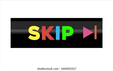 skip advertisement web icon isolated on the white background children's style