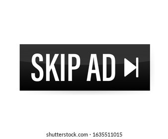 Skip advertisement web icon isolated on the white background.