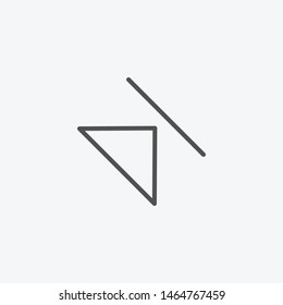 Skip arrow icon isolated on light background. Multimedia symbol modern, simple, vector, icon for website design, mobile app, ui. Vector Illustration