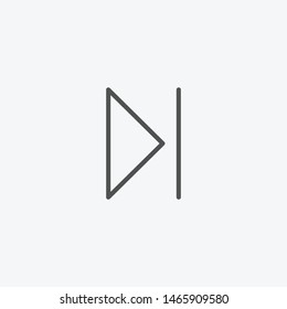Skip arrow icon isolated on light background. Multimedia symbol modern, simple, vector, icon for website design, mobile app, ui. Vector Illustration