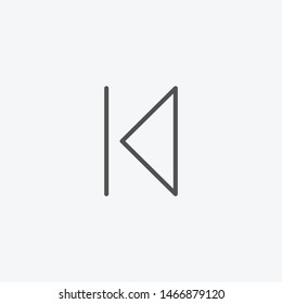 Skip arrow icon isolated on light background. Multimedia symbol modern, simple, vector, icon for website design, mobile app, ui. Vector Illustration