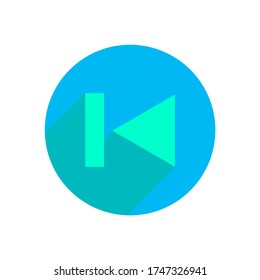 Skip backwards vector icon logo