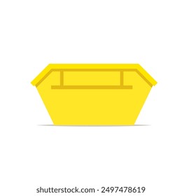 Skip bin simple icon. Clipart image isolated on white background