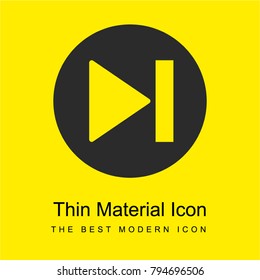 Skip bright yellow material minimal icon or logo design