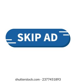 Skip Button In Blue Rectangle Rounded Shape For Advertisement Sale Business Website
