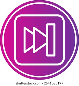 Skip Button Colorful Icon Style