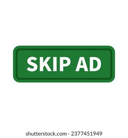 Skip Button In Green Rectangle Shape For Promotion Sale Business Website
