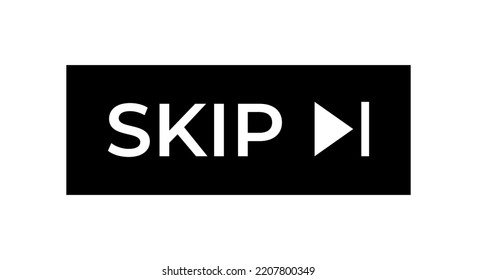 Skip button icon vector isolated on white background