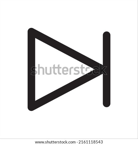 Skip to the end line icon. linear style sign for mobile concept and web design. Skip to the end outline vector icon. Symbol, logo illustration. Pixel perfect vector graphics