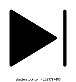 skip forward icon with 48 px and glyph style. Suitable for UI designs, logos, applications and websites.