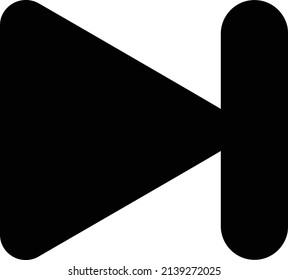 Skip Forward Icon, Multimedia Sign And Symbol Isolated On White Background.