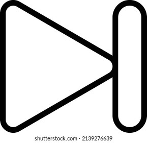 Skip Forward Icon, Multimedia Sign And Symbol Isolated On White Backgroun
