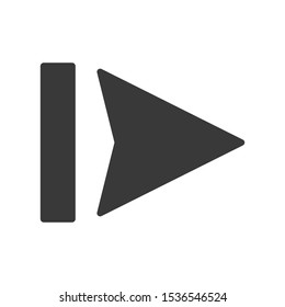 Skip forward icon in simple vector style