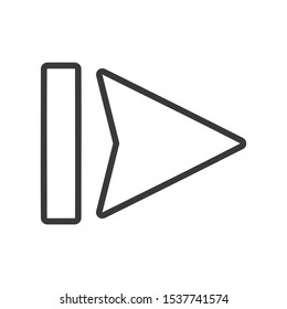 Skip forward icon in simple vector style